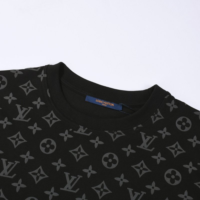 Футболка Louis Vuitton Print With Brand Logos "Black" фото № 8