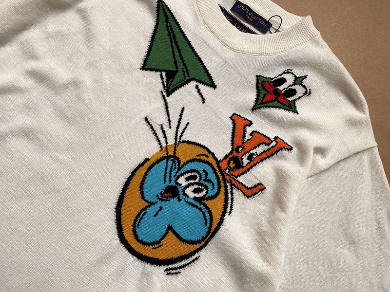 Футболка Louis Vuitton Green Paper Airplane "White" фото № 2