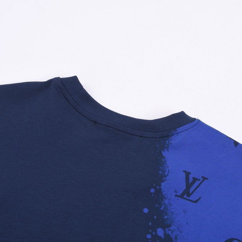 Футболка Louis Vuitton Rain Of Logos "Blue" фото № 5