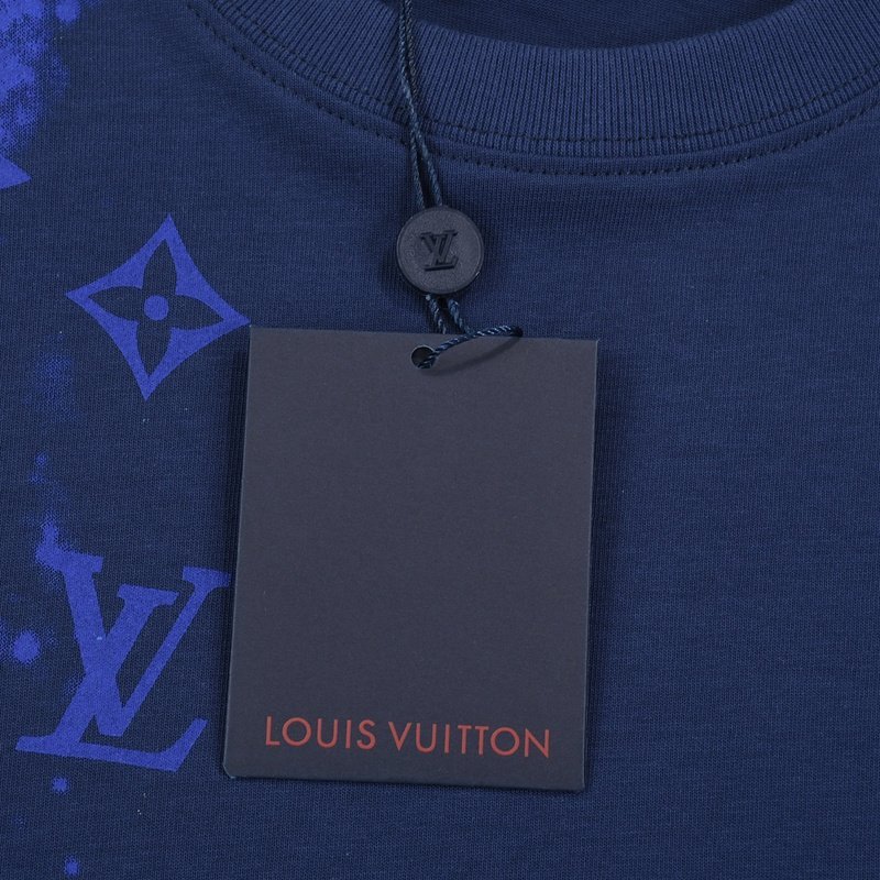 Футболка Louis Vuitton Rain Of Logos "Blue" фото № 7
