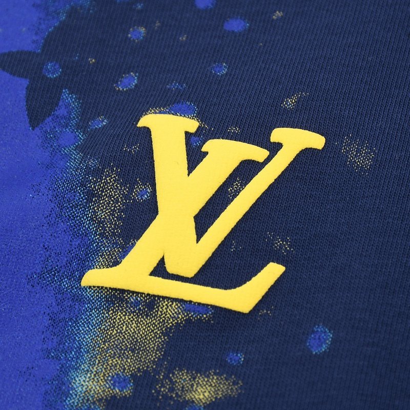 Футболка Louis Vuitton Rain Of Logos "Blue" фото № 8