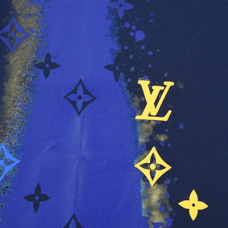 Футболка Louis Vuitton Rain Of Logos "Blue" фото № 9