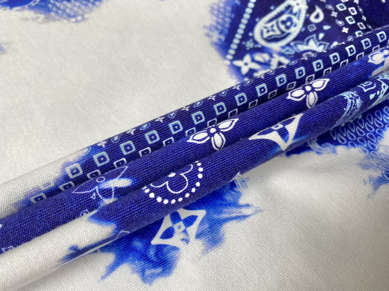 Футболка Louis Vuitton White Spots And Brand Logos "Blue/White" фото № 2