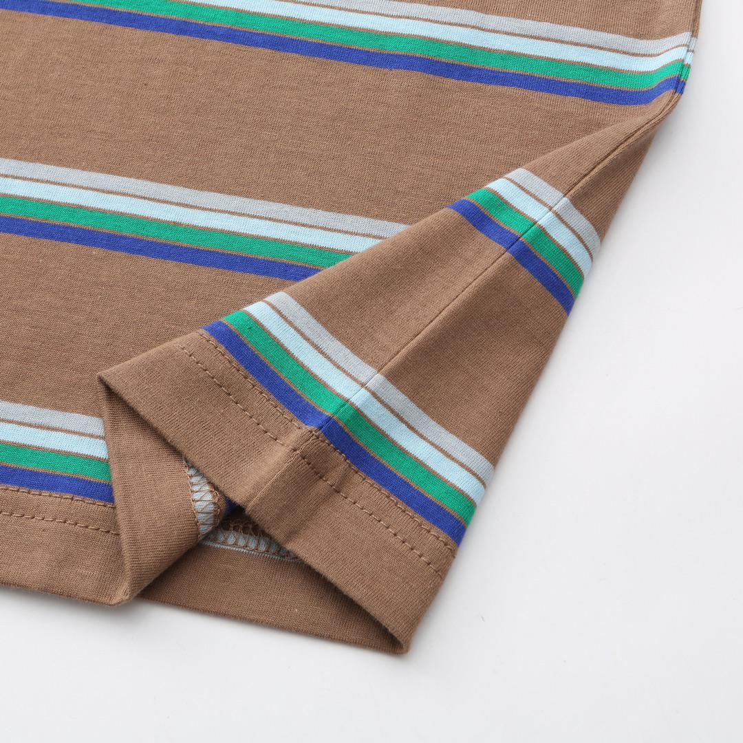 Футболка Miu Miu Horizontal Stripes "Brown" фото № 4