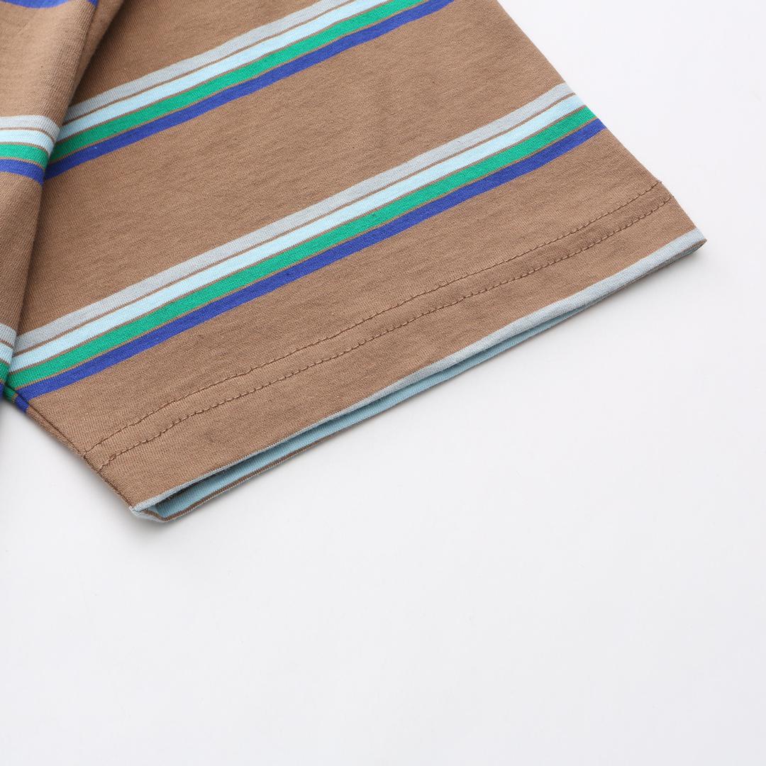 Футболка Miu Miu Horizontal Stripes "Brown" фото № 3