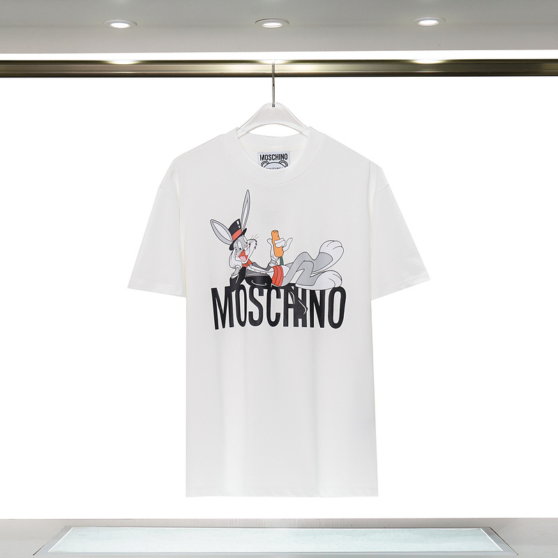 Футболка Moschino Rabbit With Carrot On The Logo "White" фото № 2