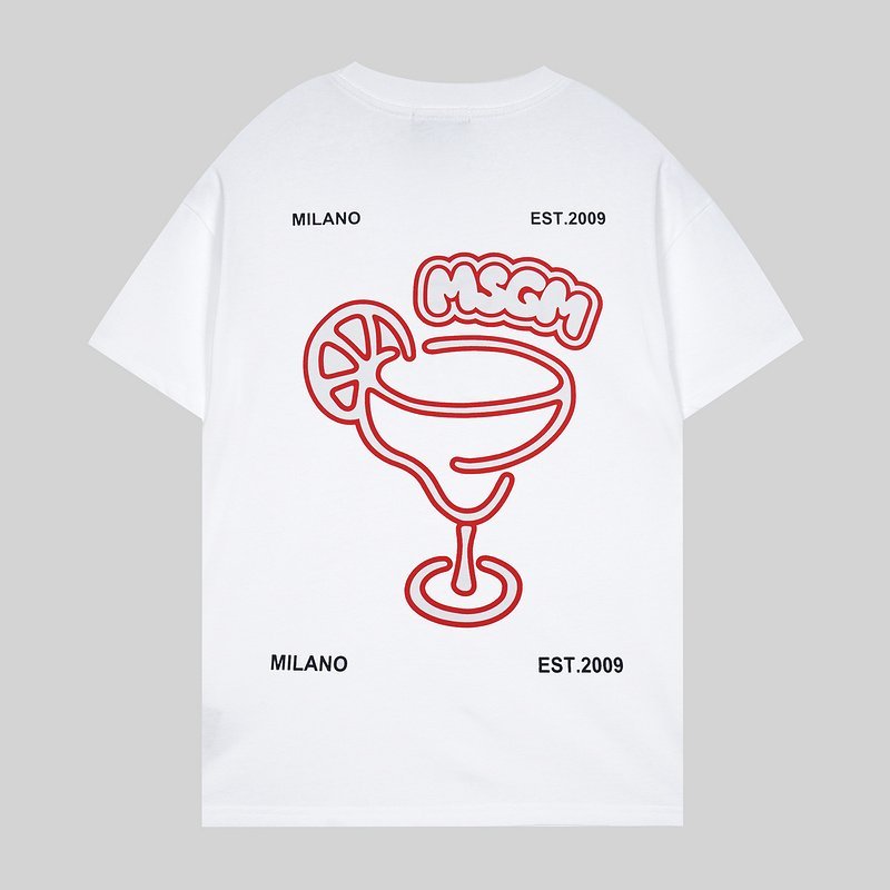 Футболка MSGM Cocktail Glass "White" фото № 2