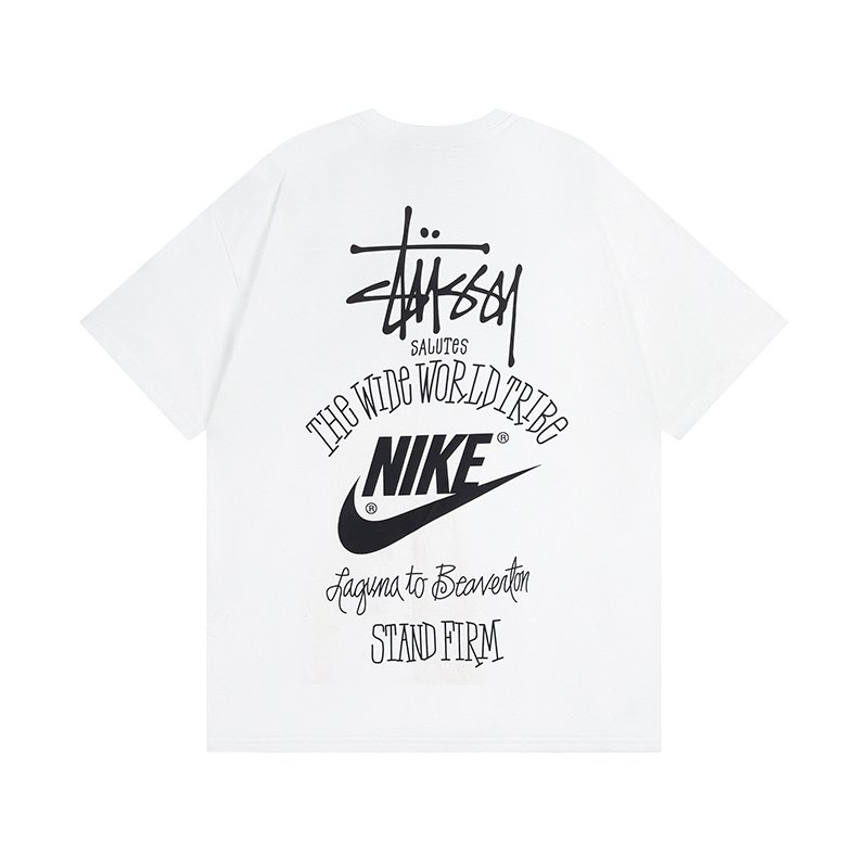 Футболка Nike X Stussy The Wide World Tribe "White" фото № 9