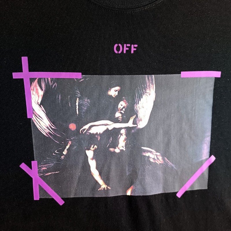 Футболка Off White Angels "Black" фото № 6