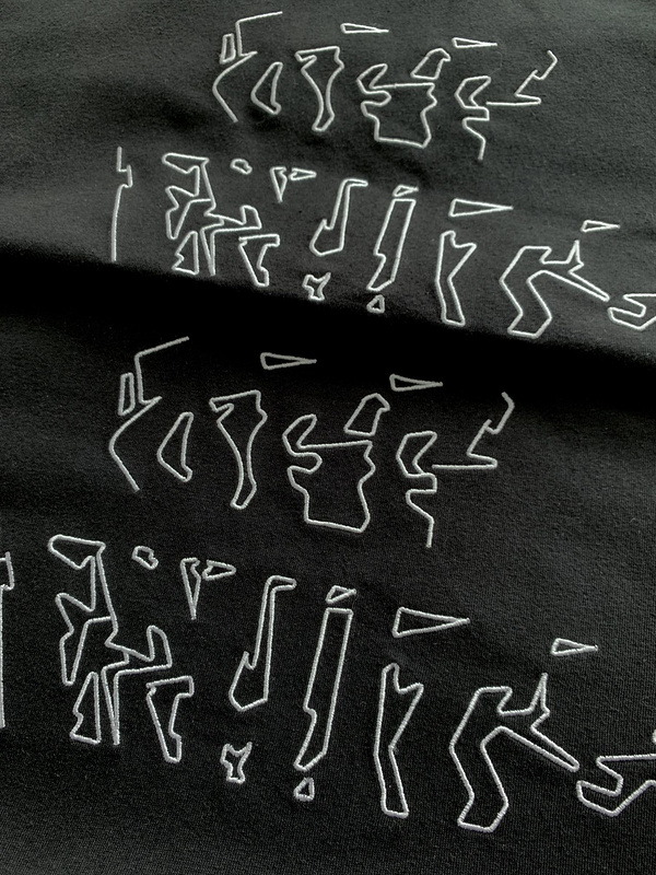 Футболка Off White Drawing on the Back "Black" фото № 4