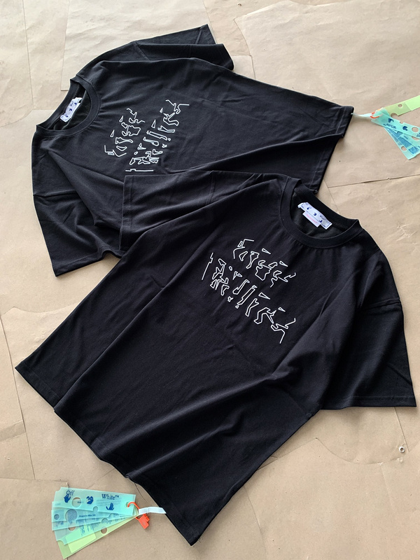 Футболка Off White Drawing on the Back "Black" фото № 8