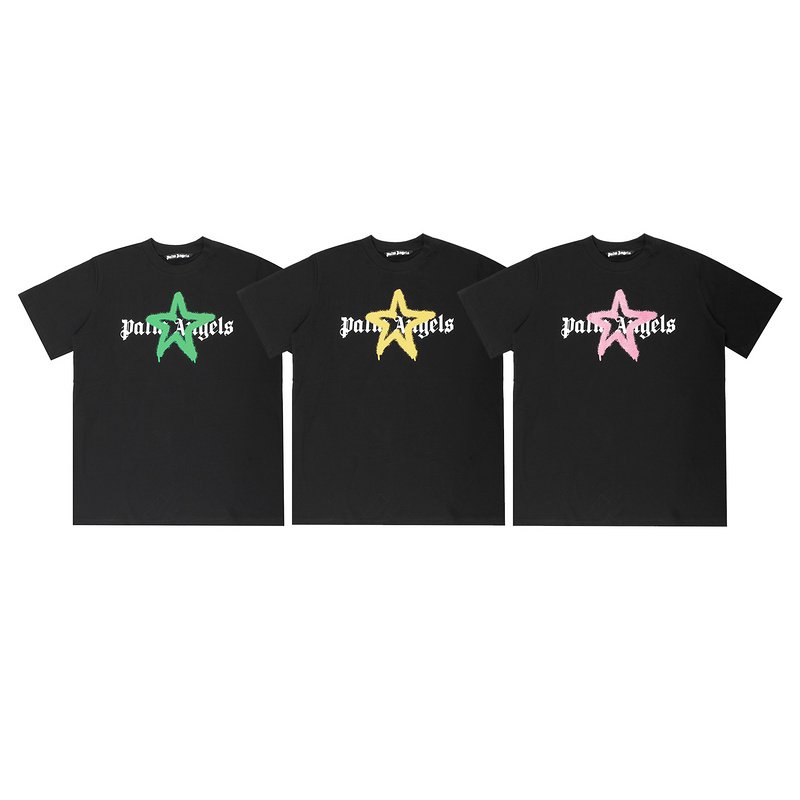 Футболка Palm Angels Graffiti Star "Black/Pink" фото № 2
