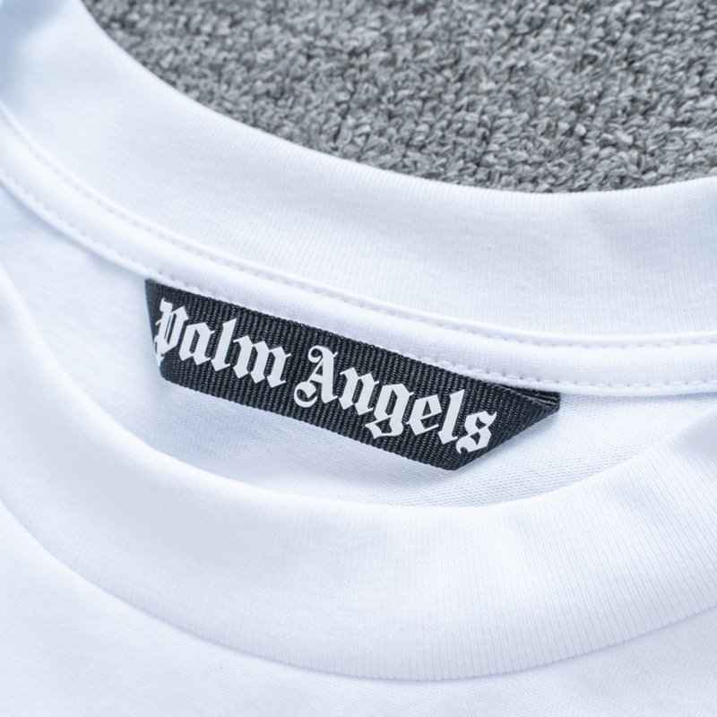 Футболка Palm Angels Ripped Toy With Logo "White" фото № 9