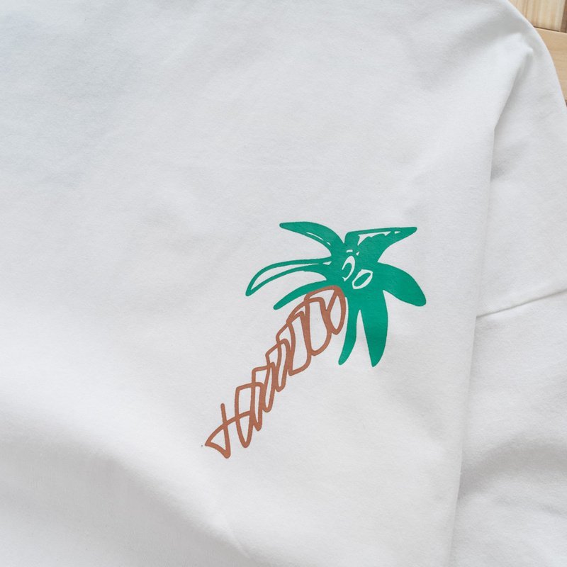 Футболка Palm Angels Palm Tree With Eyes "White" фото № 9