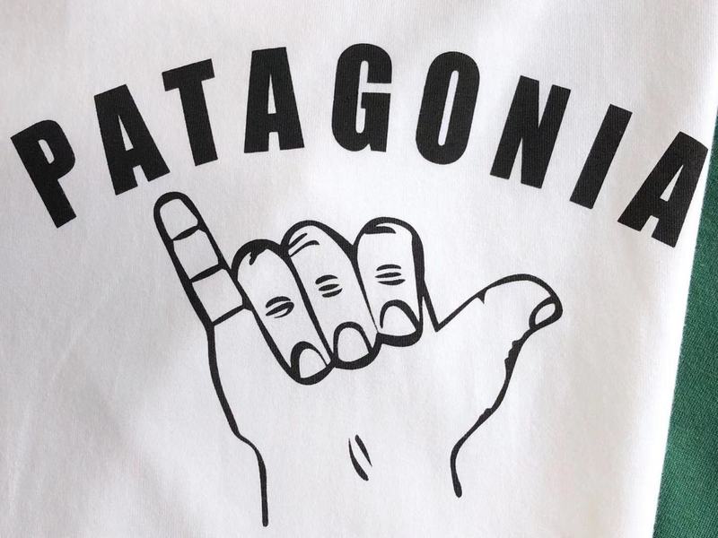 Футболка Patagonia Fingers Gesture Front Print "White" фото № 6