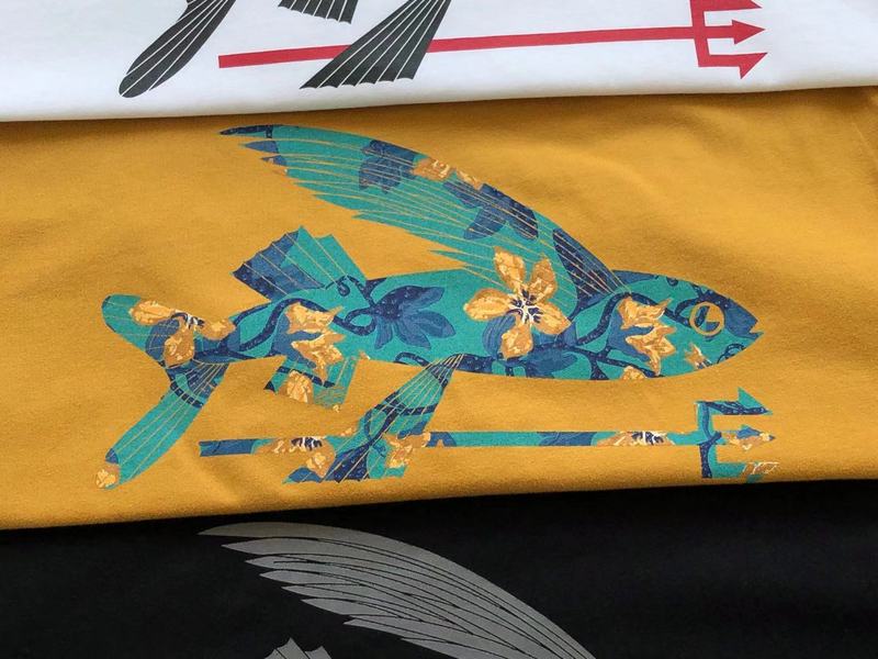 Футболка Patagonia Fish With Trident Back Print "Yellow" фото № 3