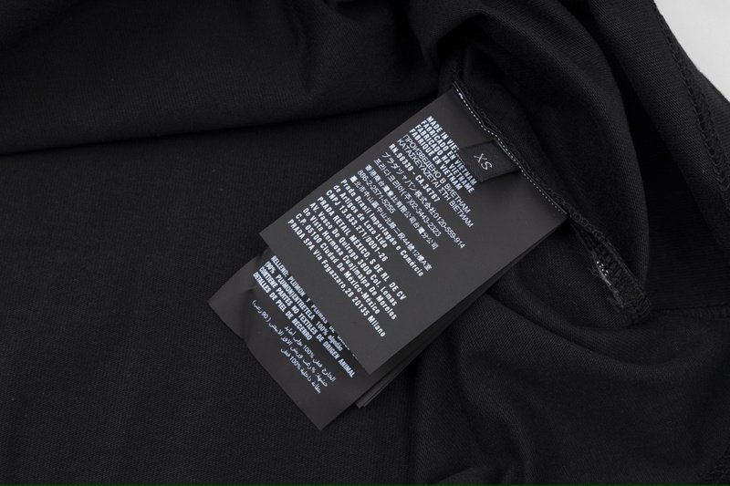 Футболка Prada With Tin Logo "Black" фото № 2