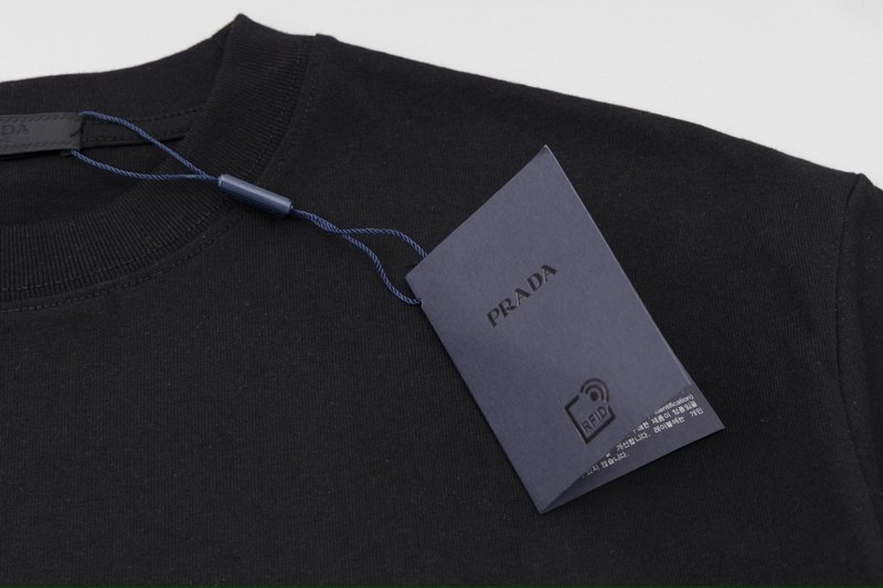 Футболка Prada With Tin Logo "Black" фото № 9