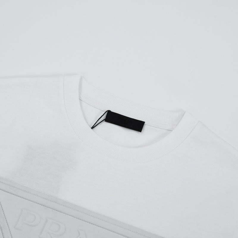 Футболка Prada With The Logo In The Center "White" фото № 2