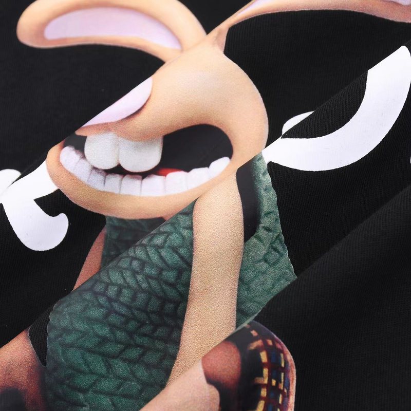 Футболка Prada Print Of Walking Rabbit "Black" фото № 6