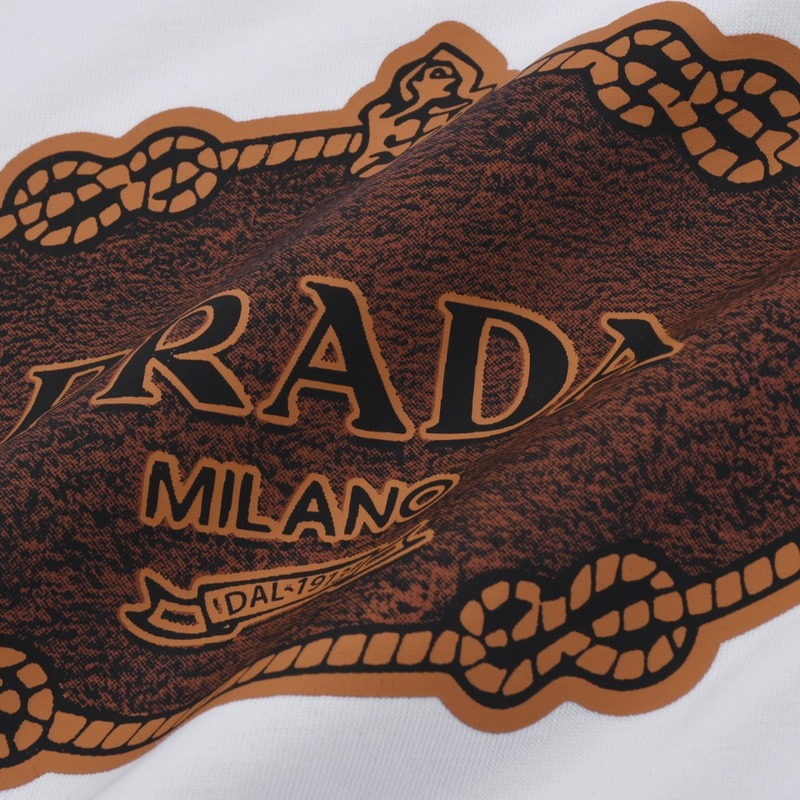 Футболка Prada With A Coat Of Arms "White" фото № 7