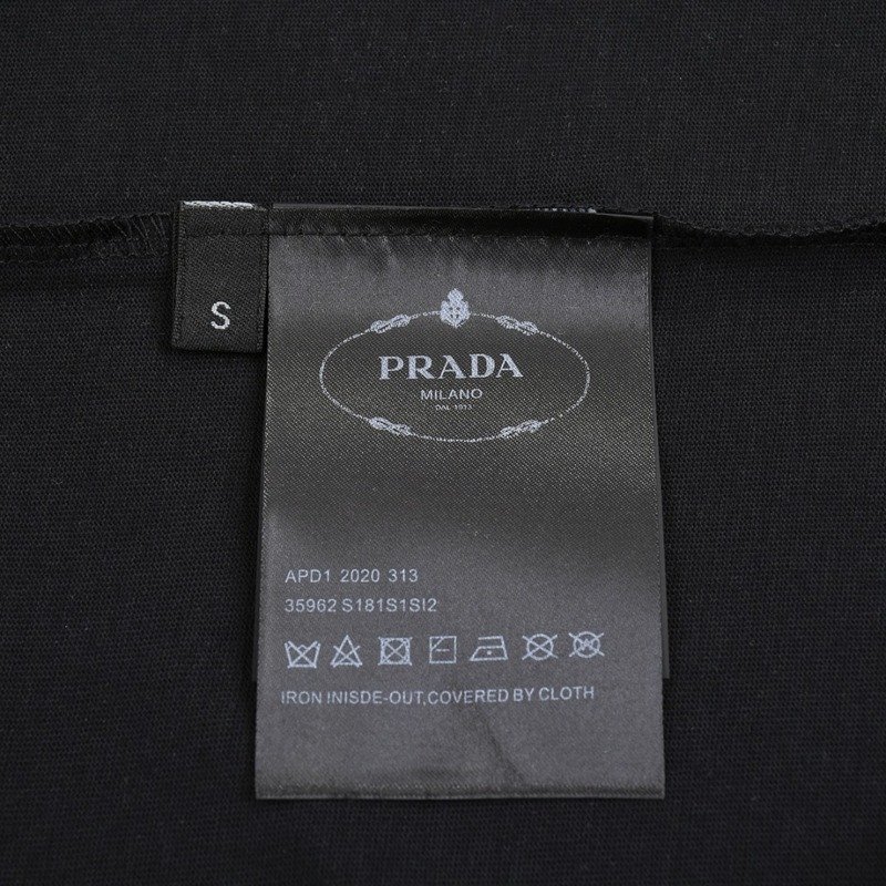Футболка Prada With Text Logo Made Of Rhinestones "Black" фото № 7