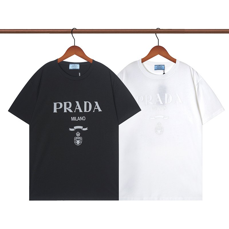 Футболка Prada Classic With A Coat Of Arms "White" фото № 2