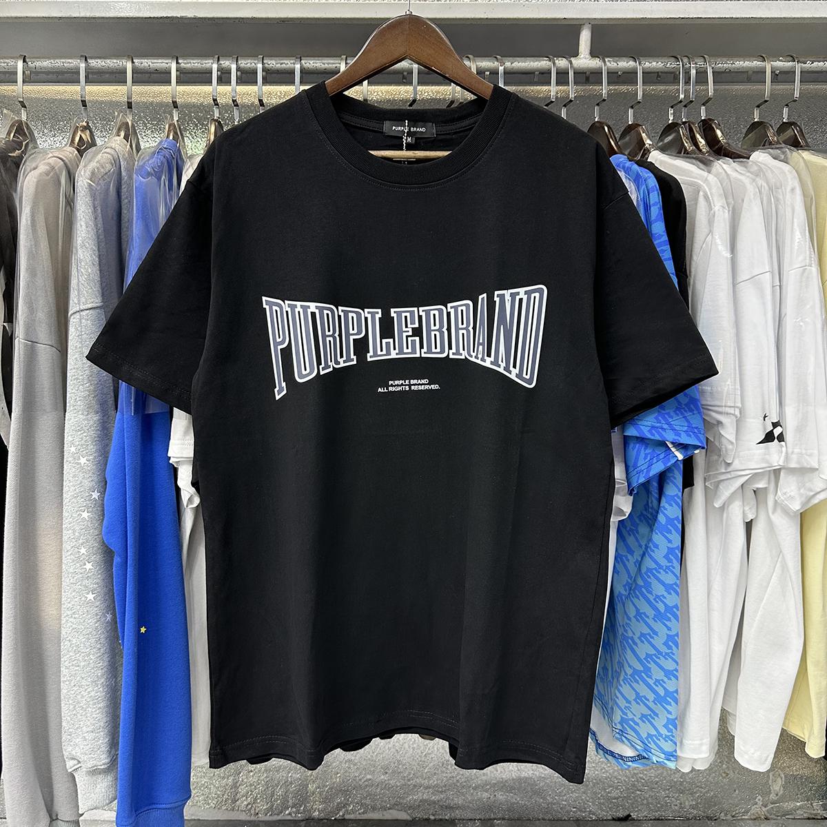 Футболка Purple Brand Frontside Logotype "Black" фото № 6