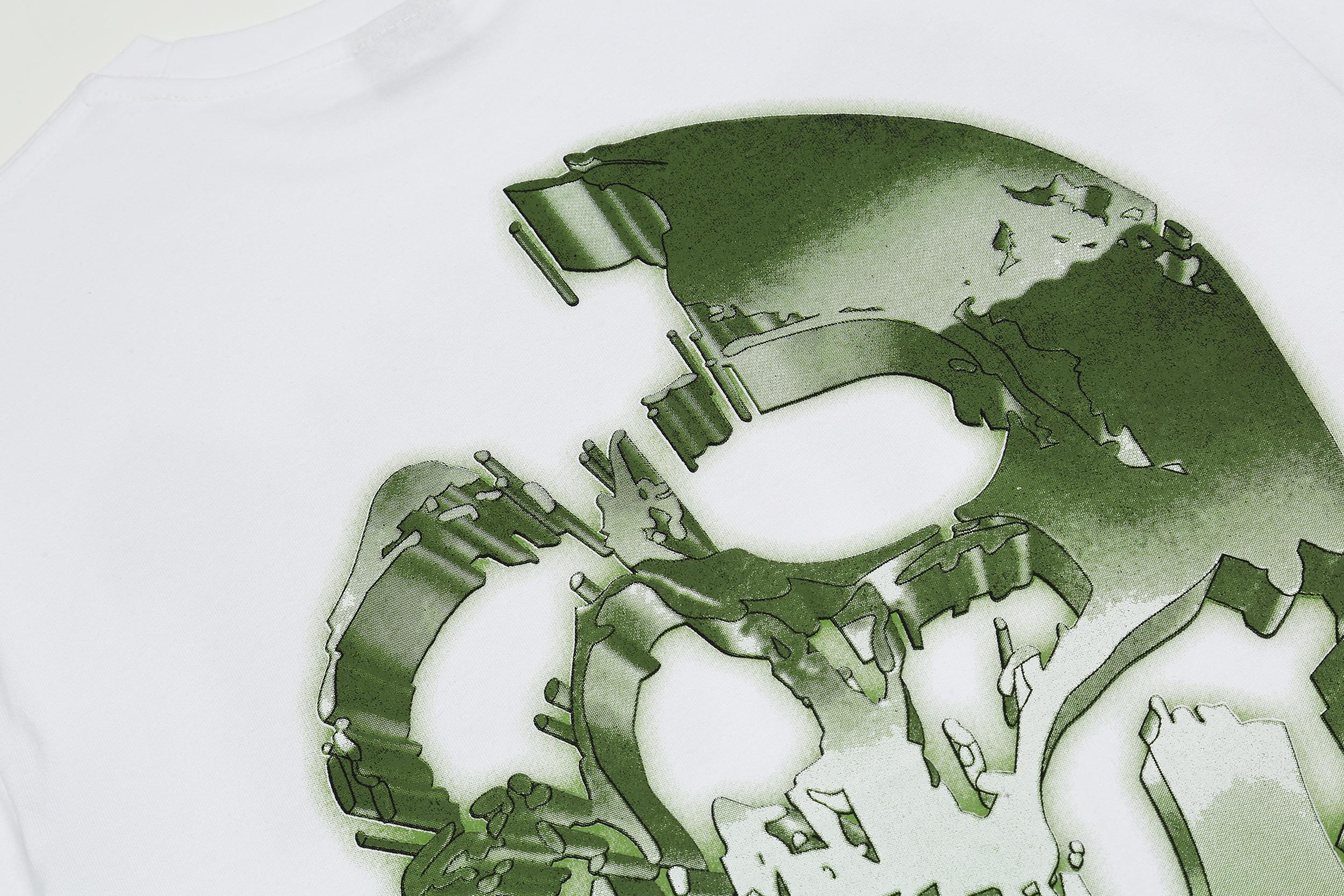 Футболка Revenge Green Moor Skull "White" фото № 6