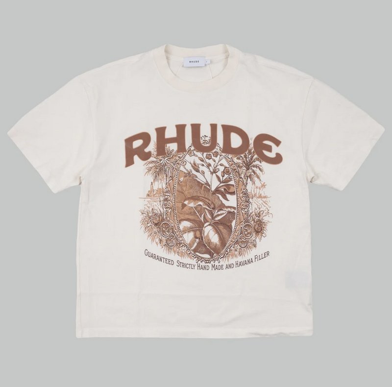 Футболка Rhude Guaranteed Strictly Handmade "White" фото № 2