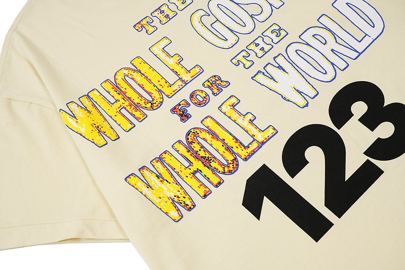 Футболка Rrr123 With Creative Print And Text "Cream" фото № 8
