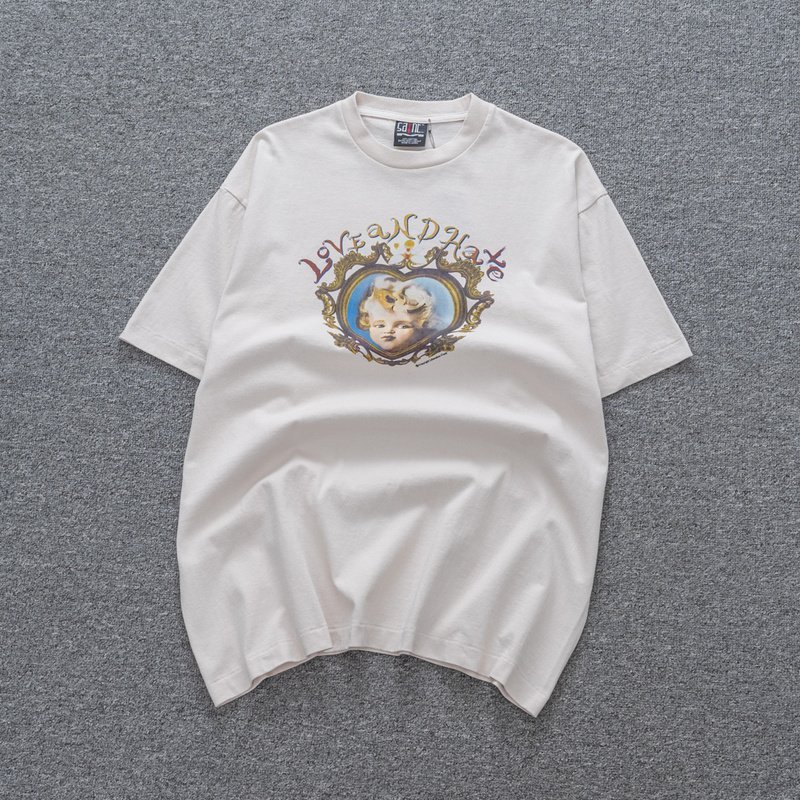 Футболка Saint Michael Love And Hate "White" фото № 2