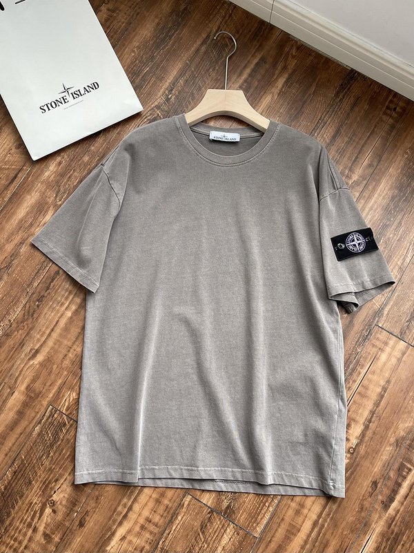 Футболка Stone Island Patch Four-Pointed Star "Gray/Brown" фото № 2