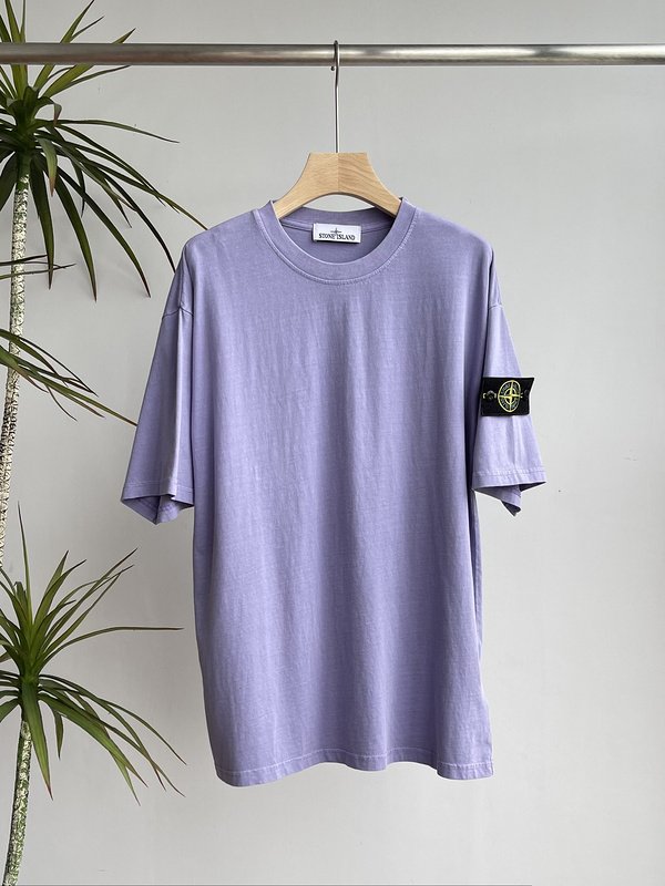 Футболка Stone Island Without Inscriptions But With Patch "Lilac" фото № 3