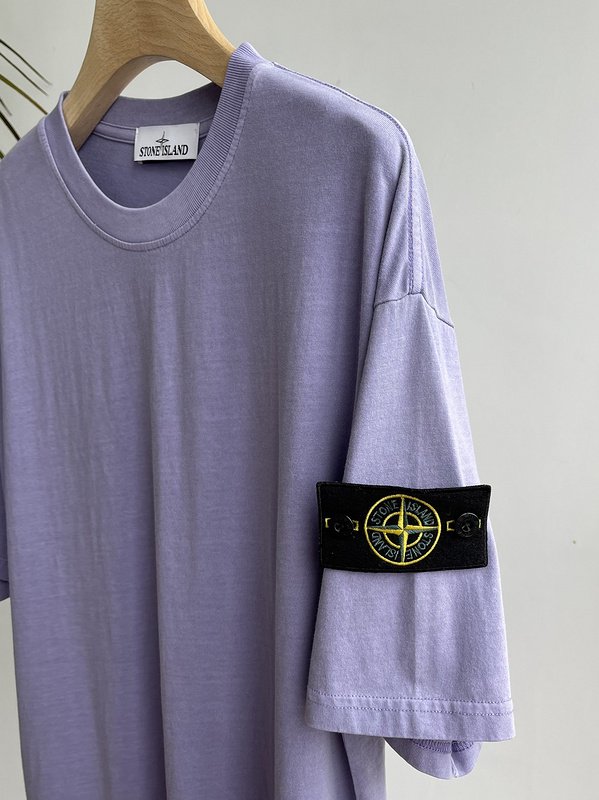 Футболка Stone Island Without Inscriptions But With Patch "Lilac" фото № 4