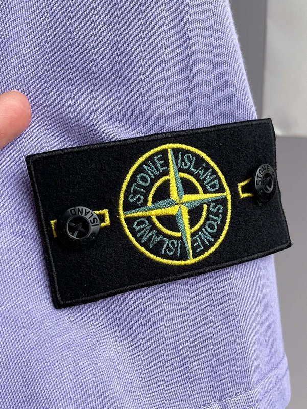 Футболка Stone Island Without Inscriptions But With Patch "Lilac" фото № 5