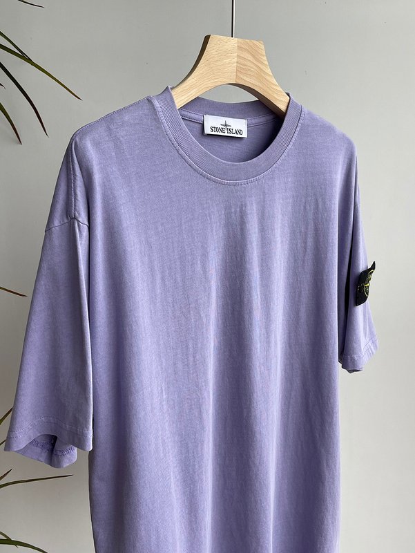 Футболка Stone Island Without Inscriptions But With Patch "Lilac" фото № 6