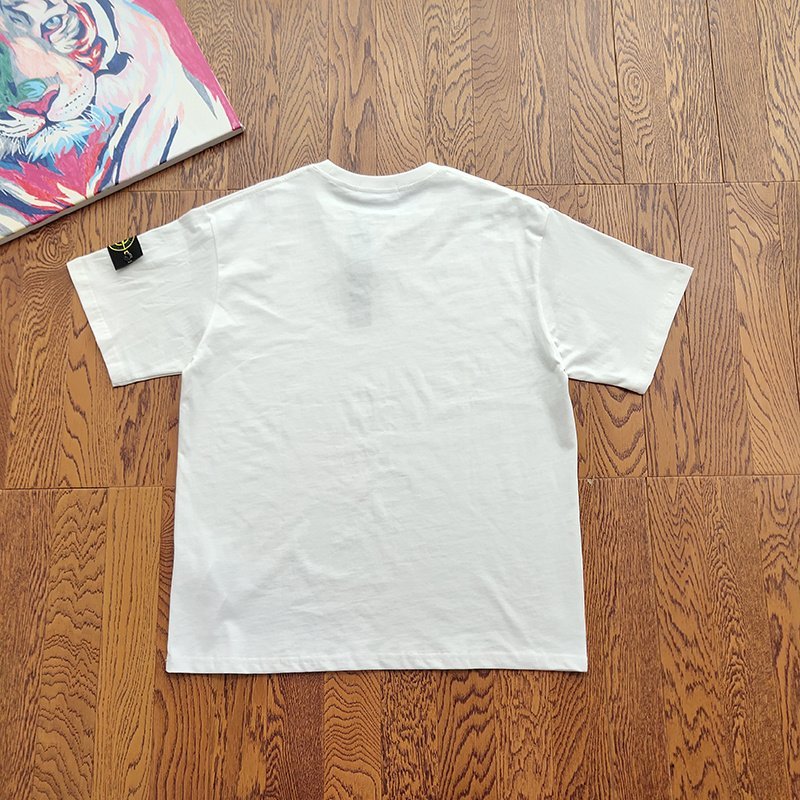 Футболка Stone Island Cotton With Patch "White" фото № 2