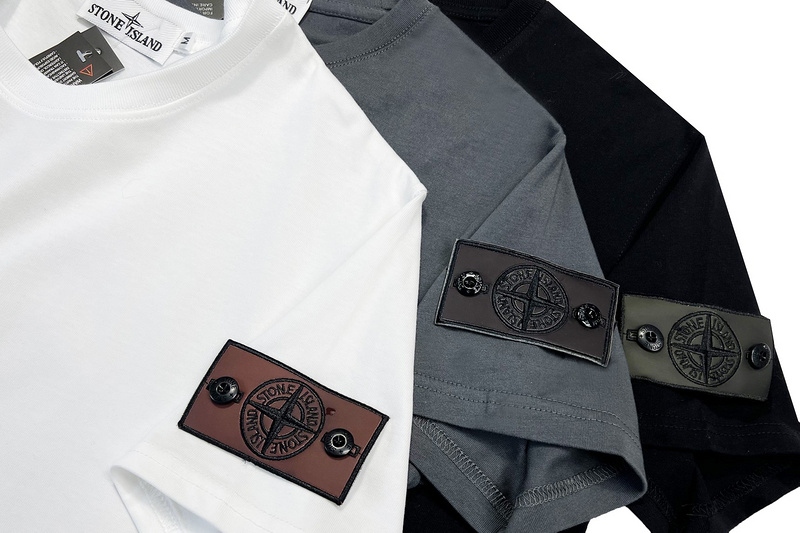 Футболка Stone Island Logo Tag "Black" фото № 6