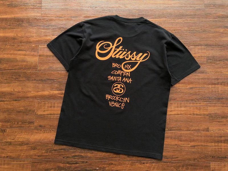 Футболка Stussy Bright Color Front Inscription "Black" фото № 2