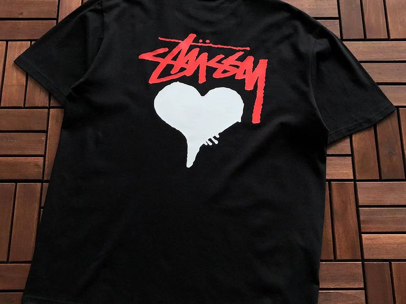 Футболка Stussy Heart And Logo "Black" фото № 4