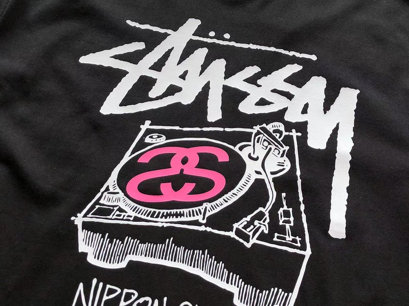 Футболка Stussy Gramophone With Colorful Letters "Black" фото № 5