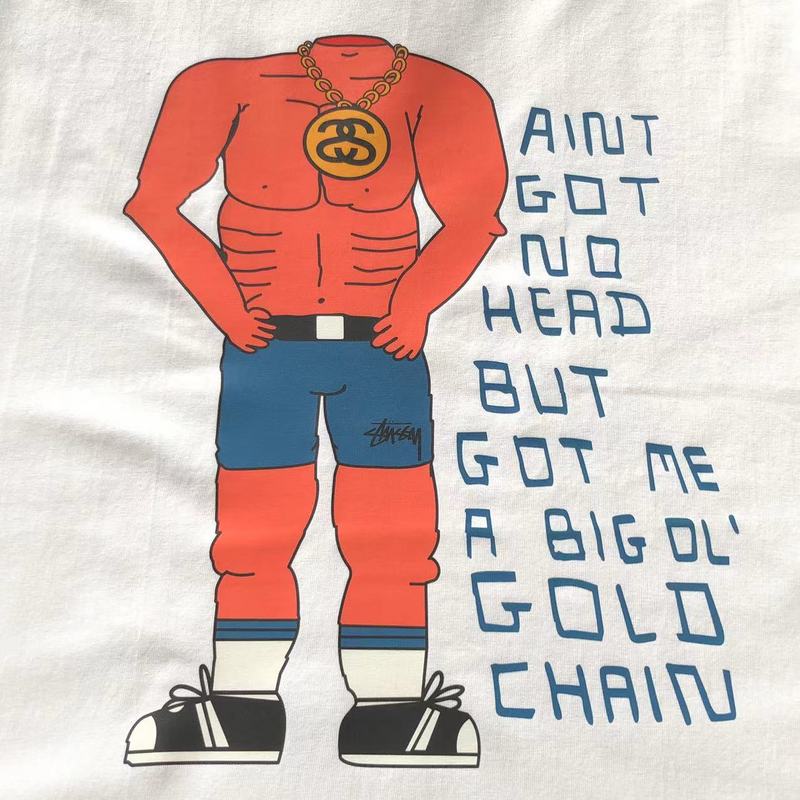 Футболка Stussy Man Without Head "White" фото № 3