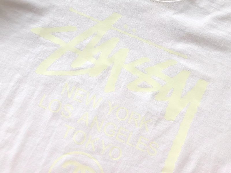 Футболка Stussy Cities And Letter With Mirror Image In Circle "White" фото № 5