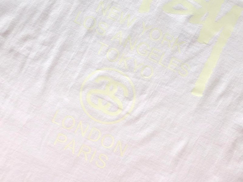 Футболка Stussy Cities And Letter With Mirror Image In Circle "White" фото № 6