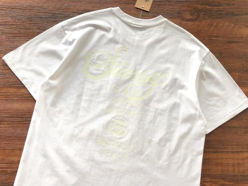 Футболка Stussy Cities And Letter With Mirror Image In Circle "White" фото № 2