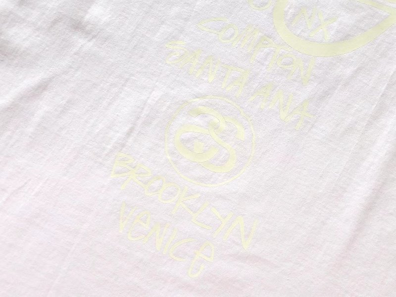 Футболка Stussy Cities And Letter With Mirror Image In Circle "White" фото № 4
