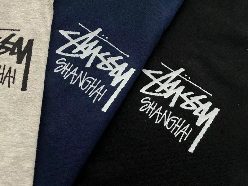Футболка Stussy Inscription Shanghai "Black" фото № 4