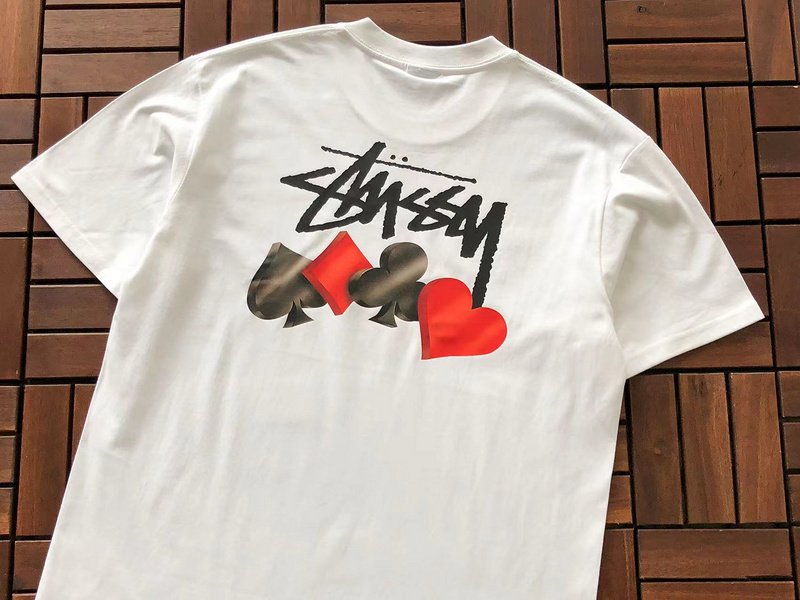 Футболка Stussy Playing Card Suits "White" фото № 2