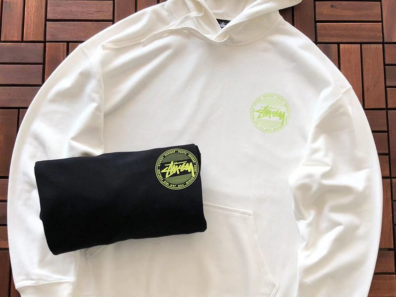 Худи Stussy Colorful Logo Inside Circle With Double Borders "White" фото № 6